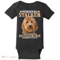 Goldendoodle Personal Stalker Funny Golden Doodle Mom Baby Bodysuit thumb 0