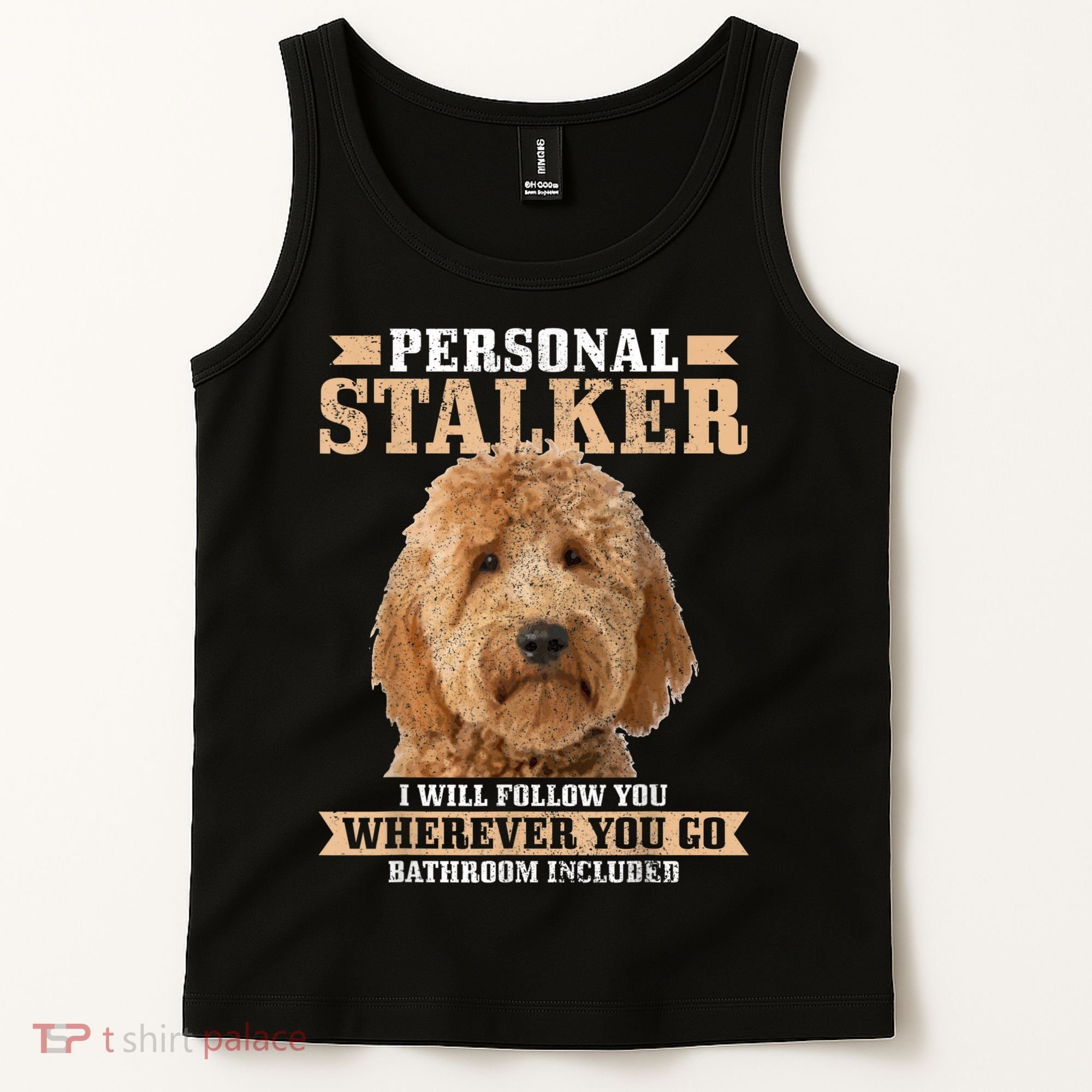 Goldendoodle Personal Stalker Funny Golden Doodle Mom Tank Top