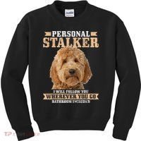 Goldendoodle Personal Stalker Funny Golden Doodle Mom Kids Sweatshirt thumb 0