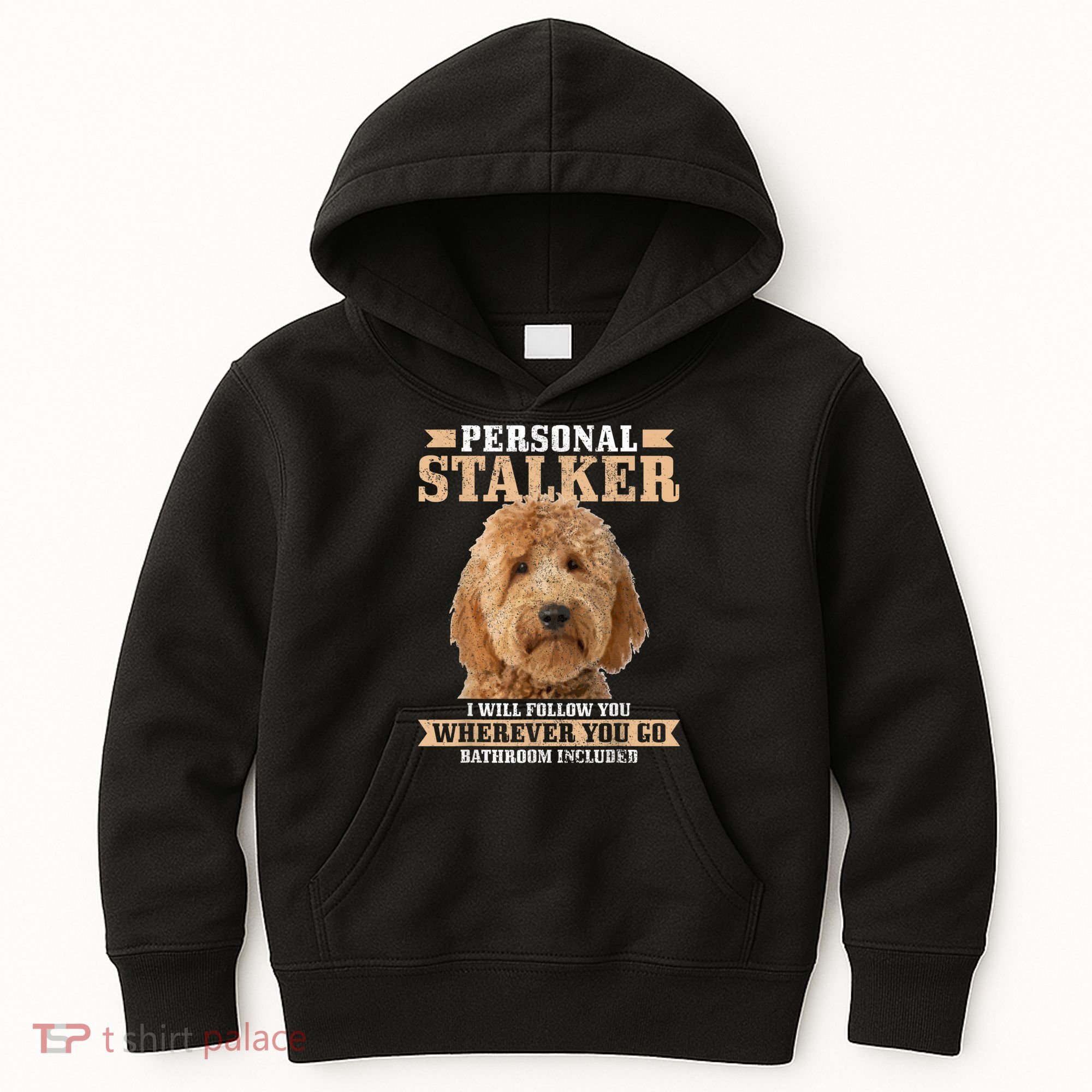 Goldendoodle Personal Stalker Funny Golden Doodle Mom Kids Hoodie