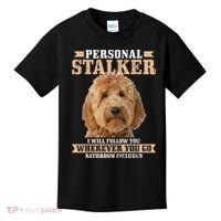 Goldendoodle Personal Stalker Funny Golden Doodle Mom Kids T-Shirt thumb 0