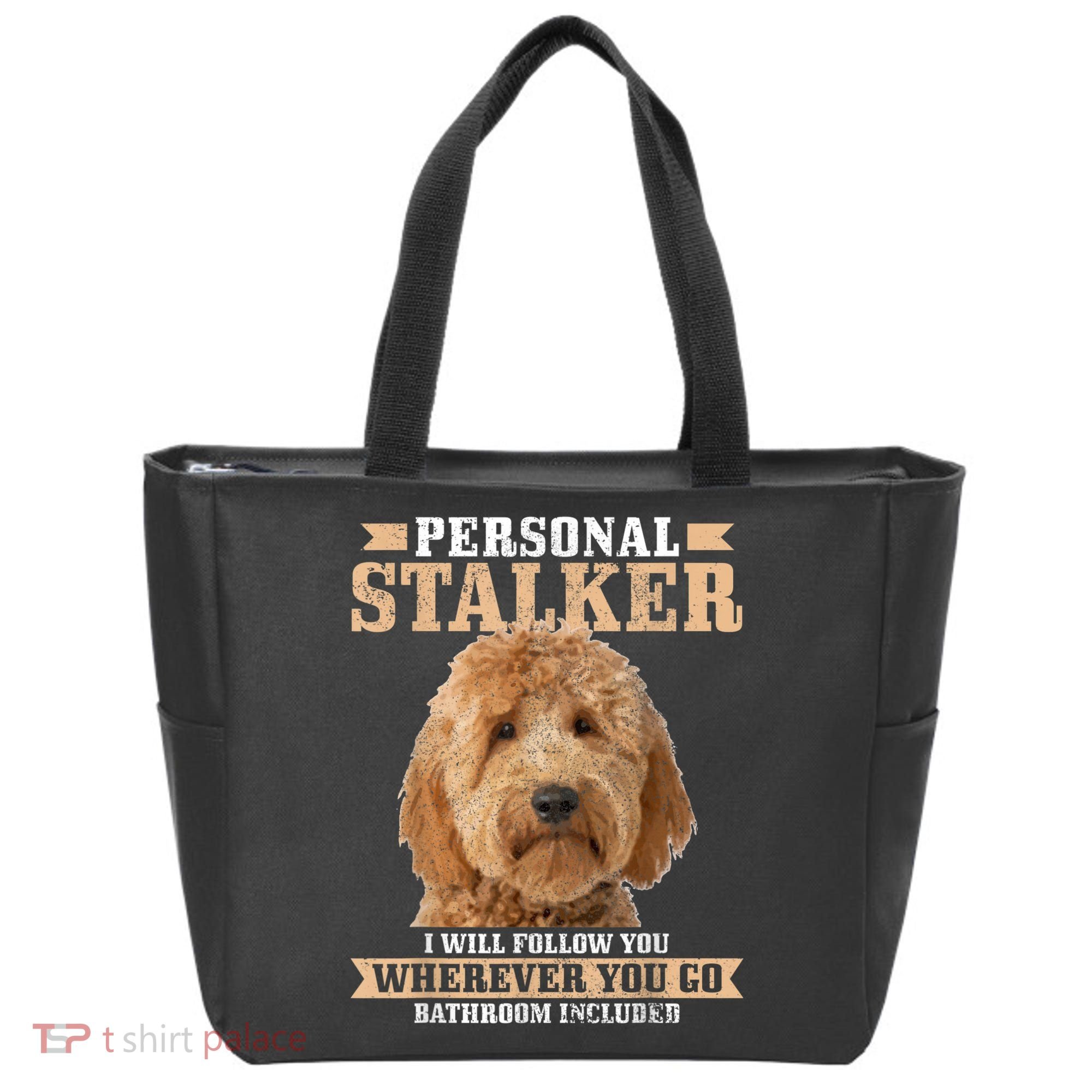 Goldendoodle Personal Stalker Funny Golden Doodle Mom Tote Bag