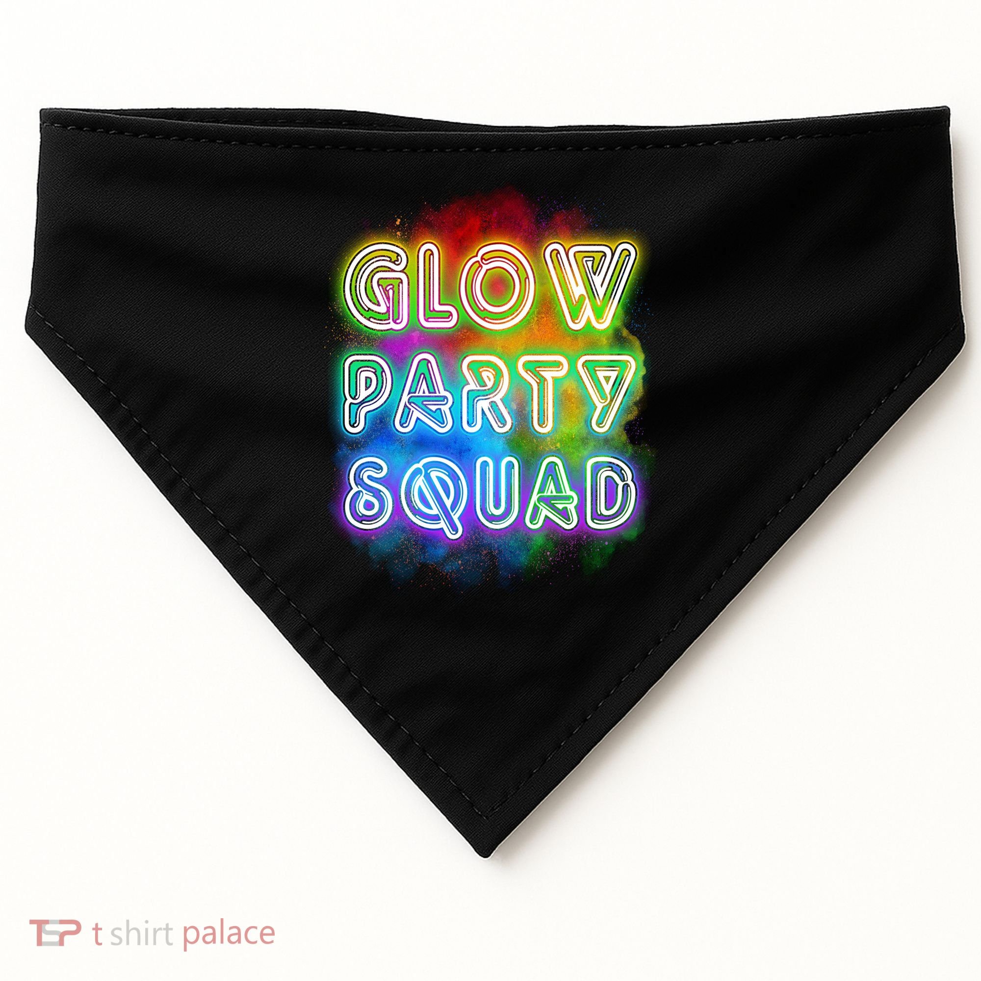 Glow Party Squad USA-Made Doggie Bandana