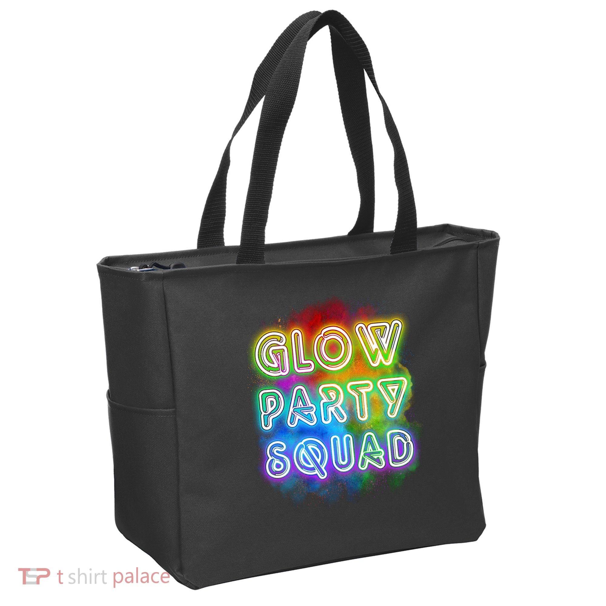 Glow Party Squad Tote Bag