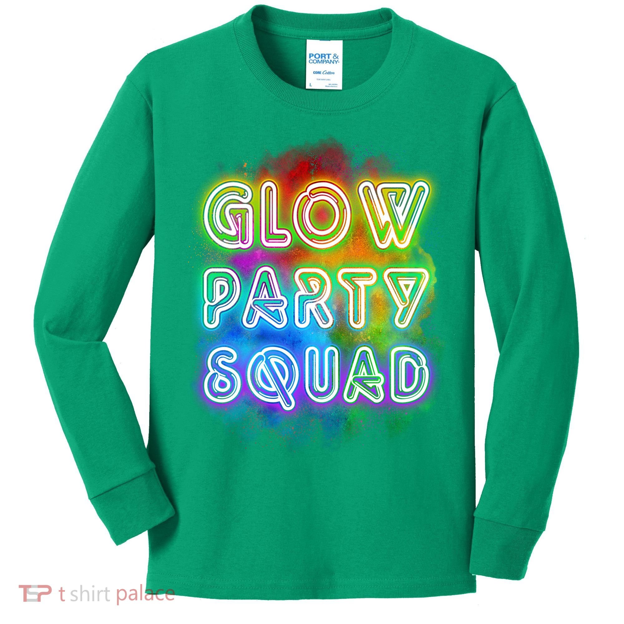Glow Party Squad Kids Long Sleeve Shirt