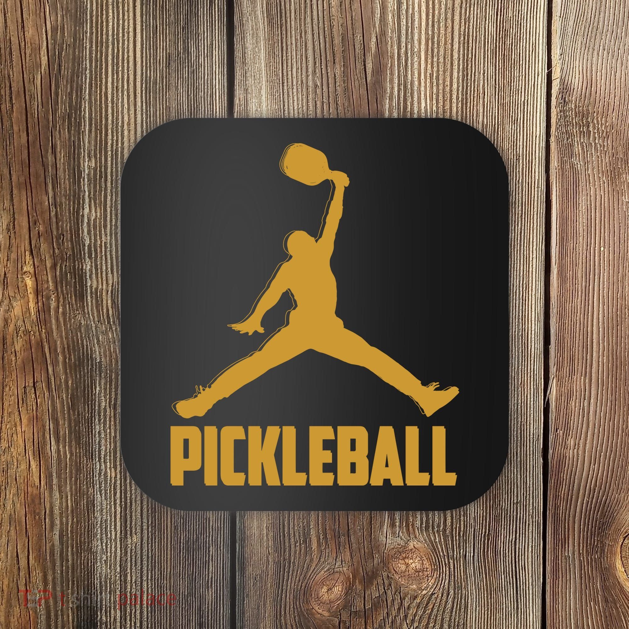 Gold Pickleball Sports Logo Coaster