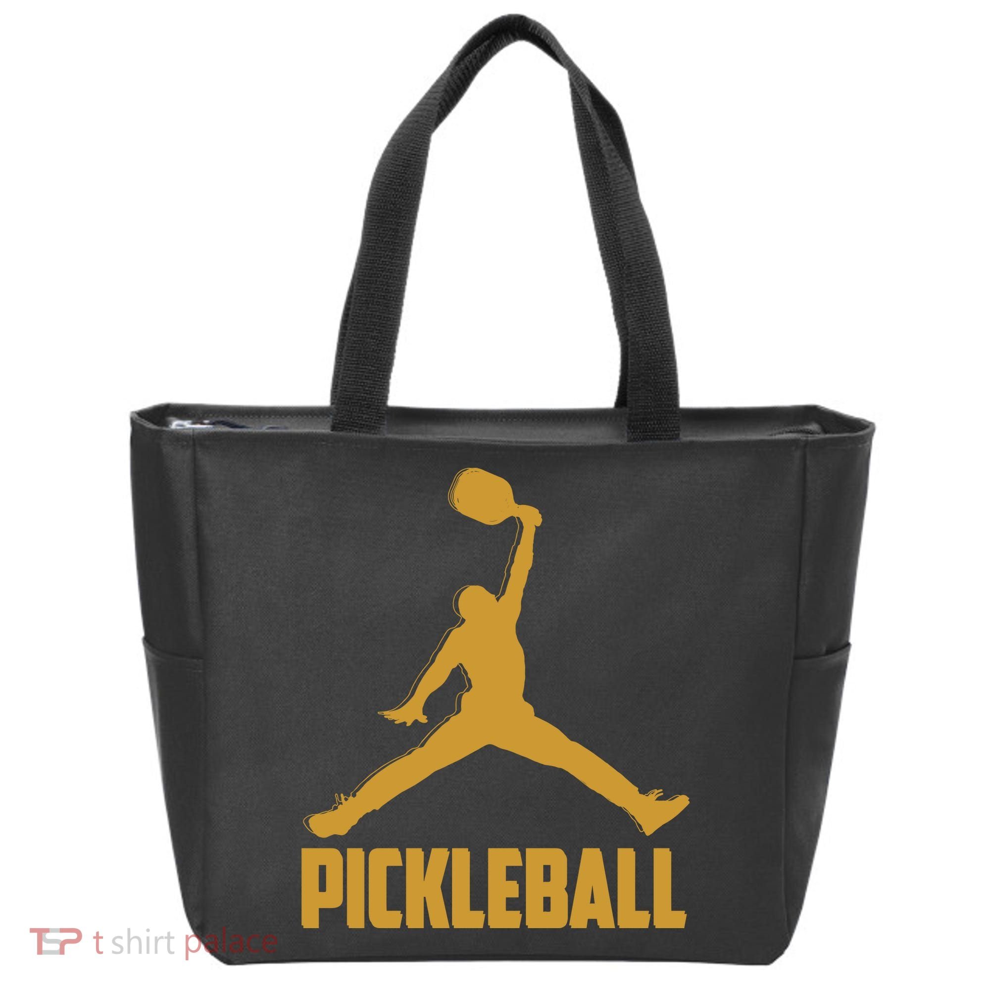 Gold Pickleball Sports Logo Tote Bag