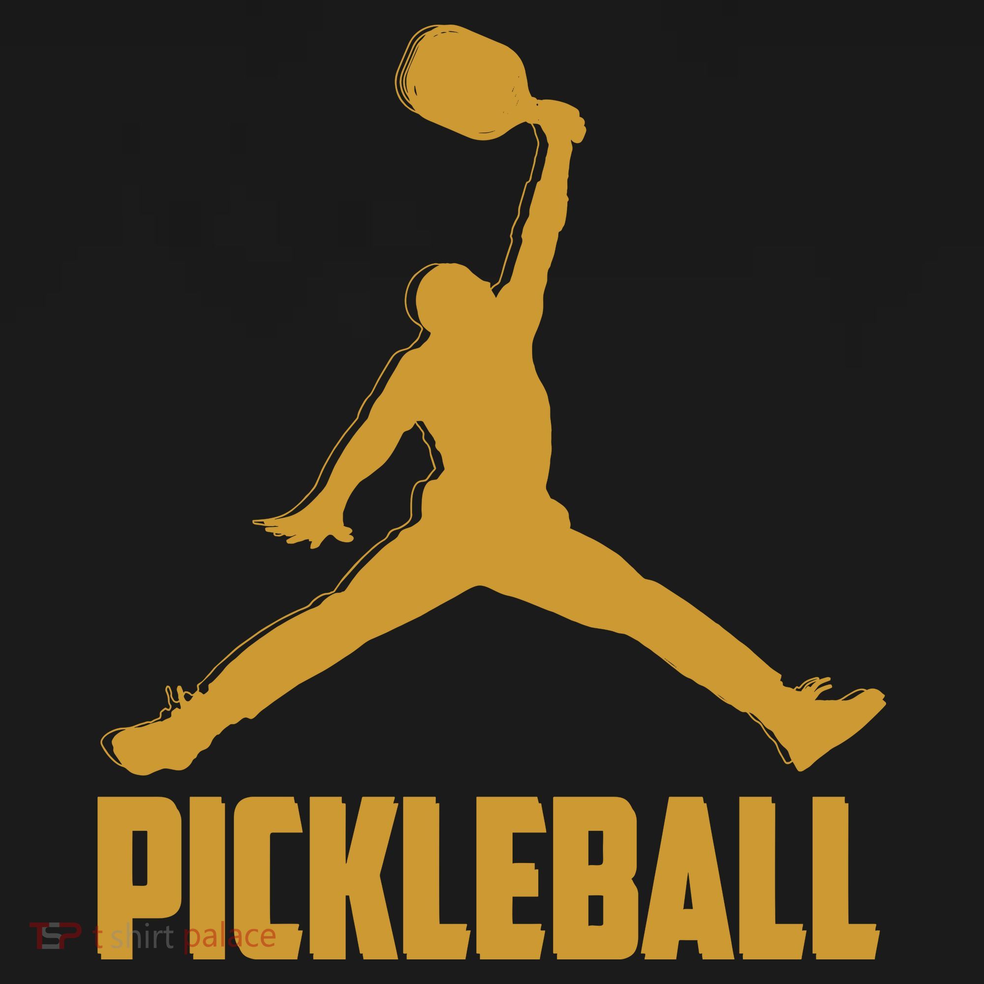 Gold Pickleball Sports Logo Tote Bag