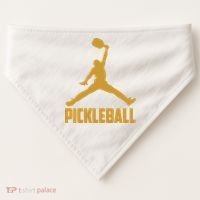 Gold Pickleball Sports Logo USA-Made Doggie Bandana thumb 0