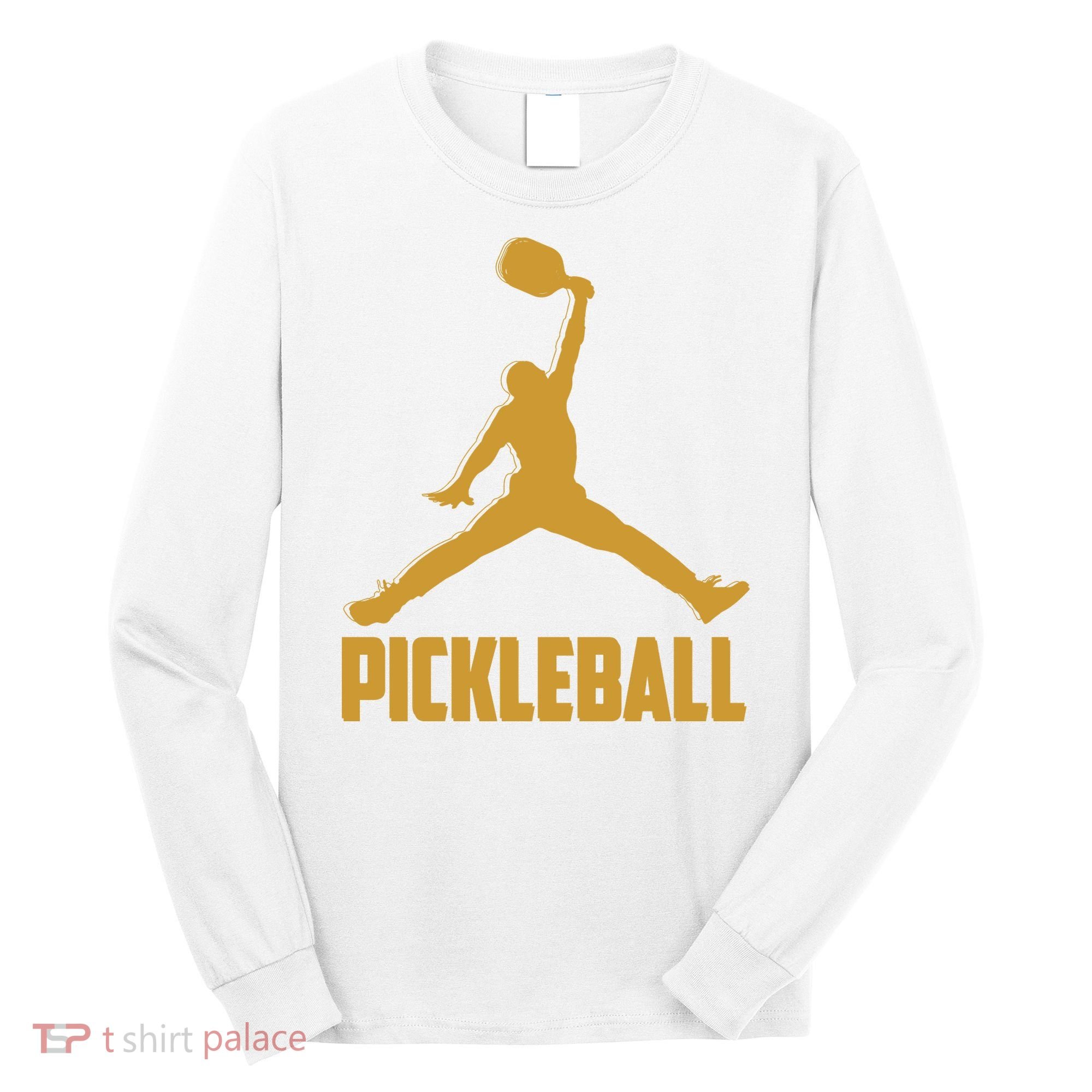 Gold Pickleball Sports Logo Long Sleeve Shirt