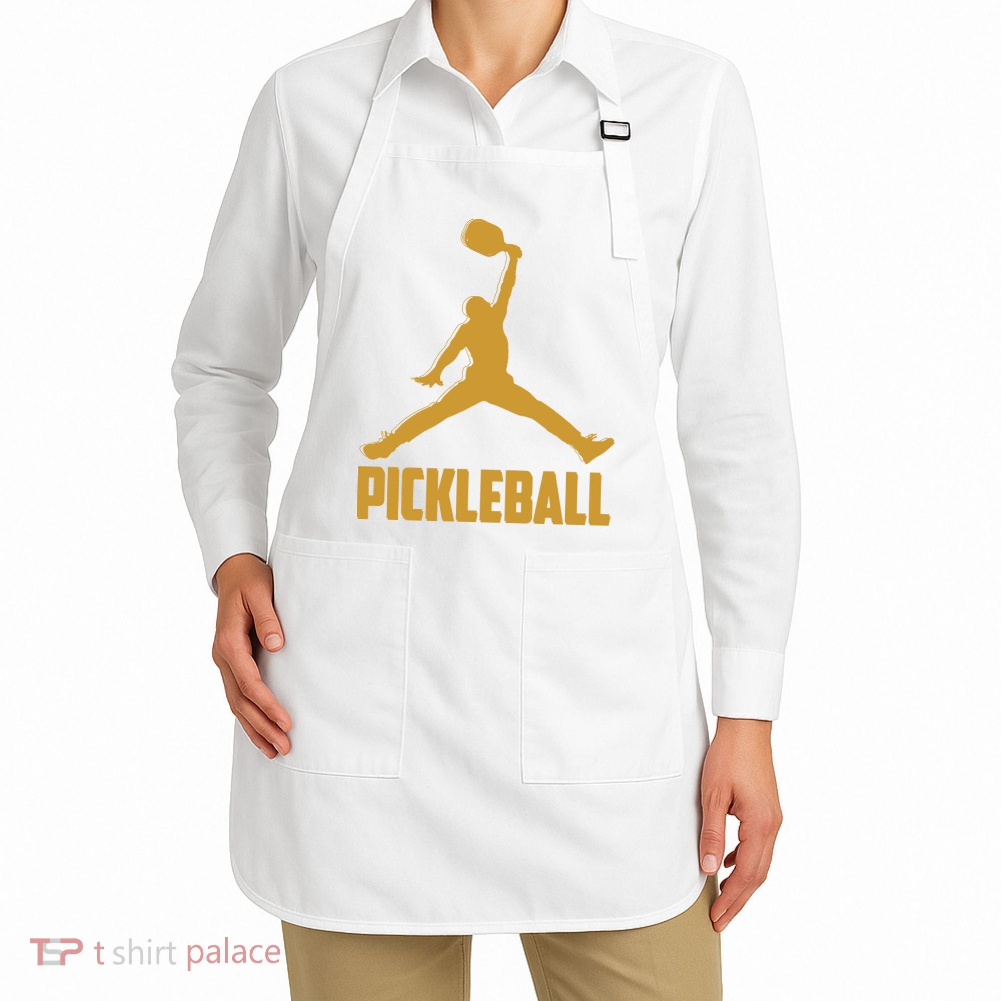 Gold Pickleball Sports Logo Apron