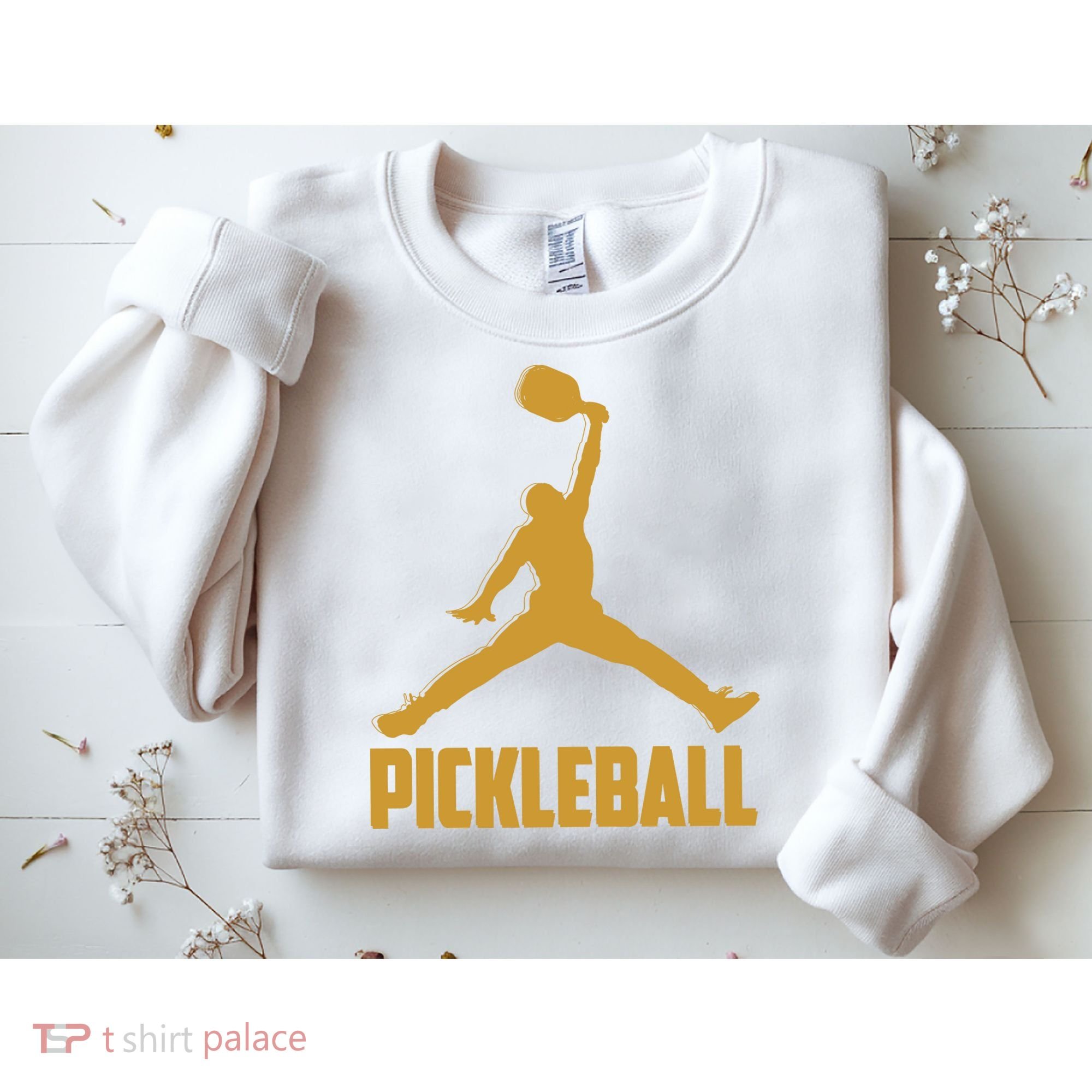 Gold Pickleball Sports Logo Sweatshirt