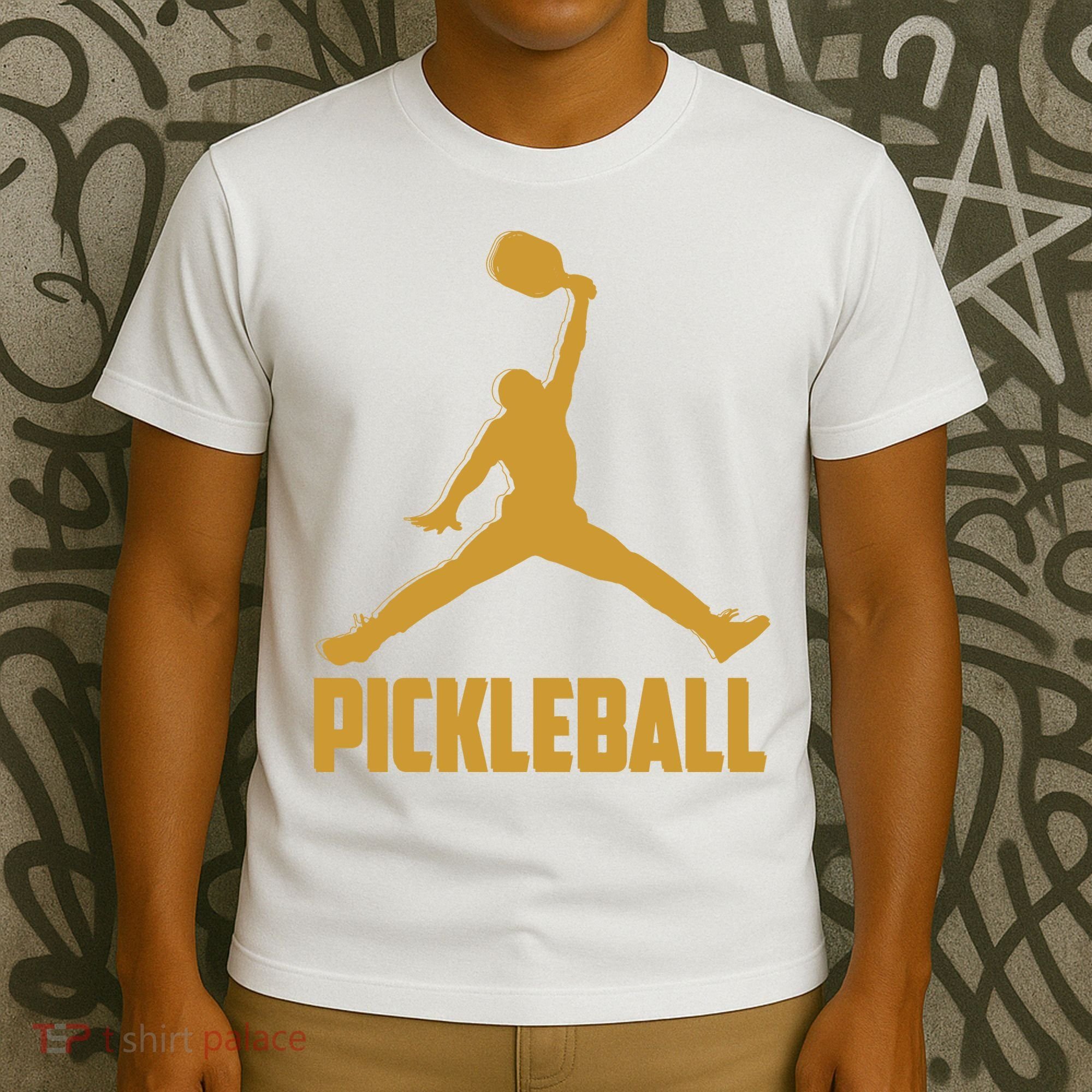 Gold Pickleball Sports Logo T-Shirt