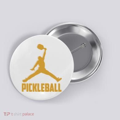 Gold Pickleball Sports Logo Button