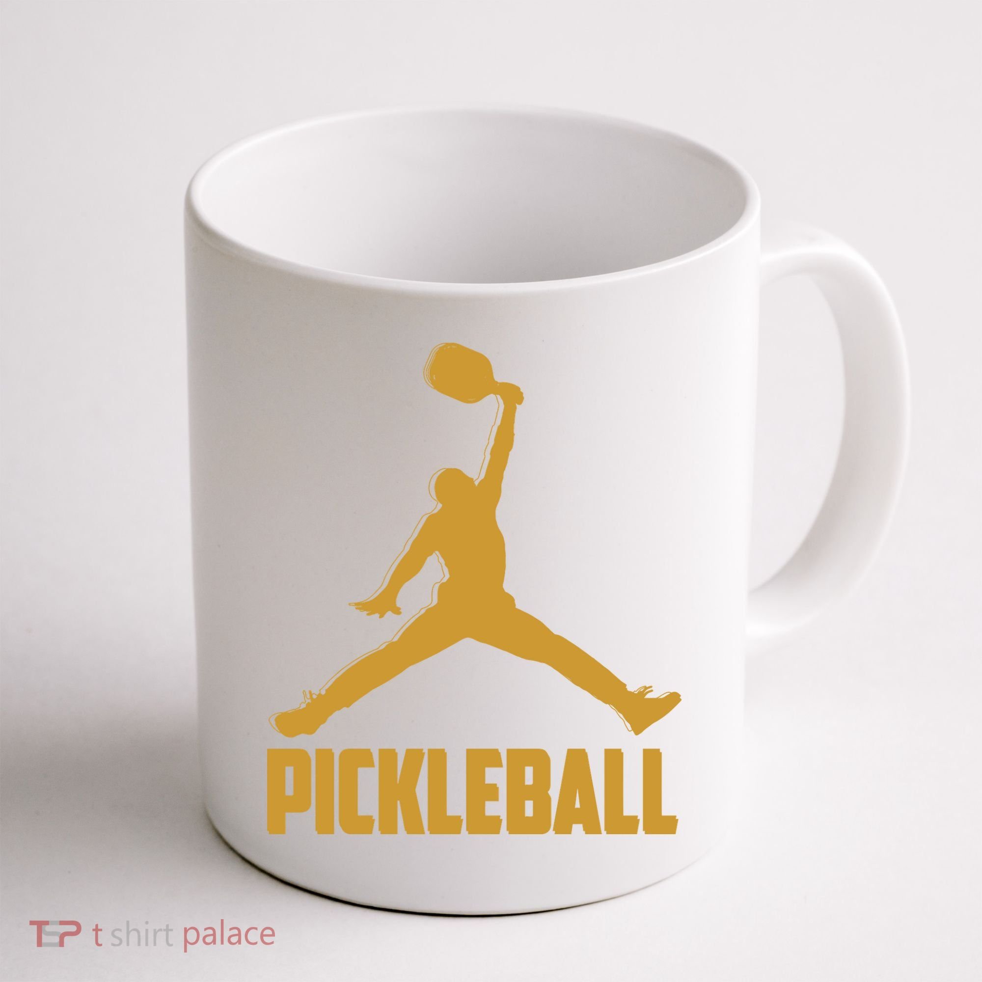 Gold Pickleball Sports Logo Coffee Mug