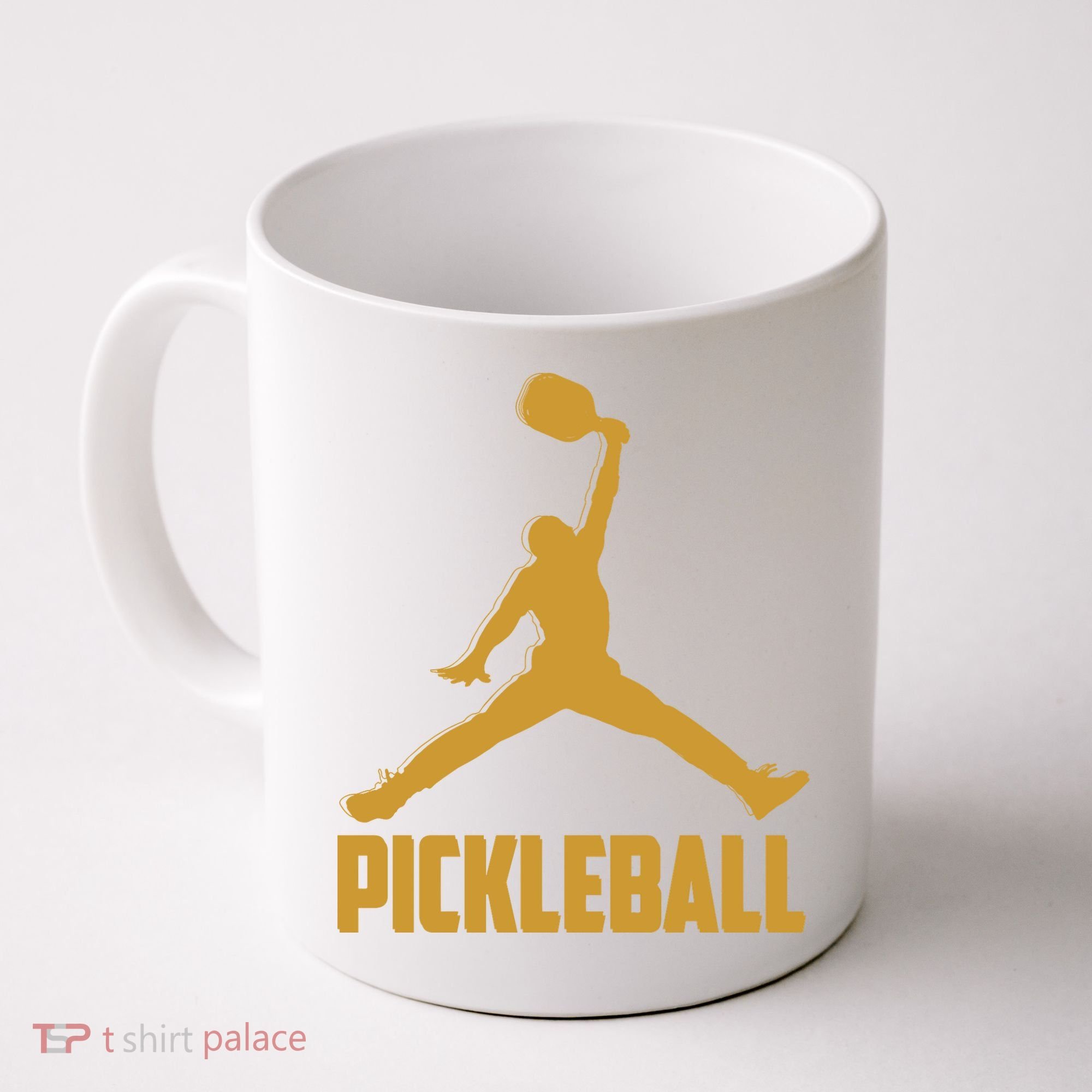 Gold Pickleball Sports Logo Coffee Mug