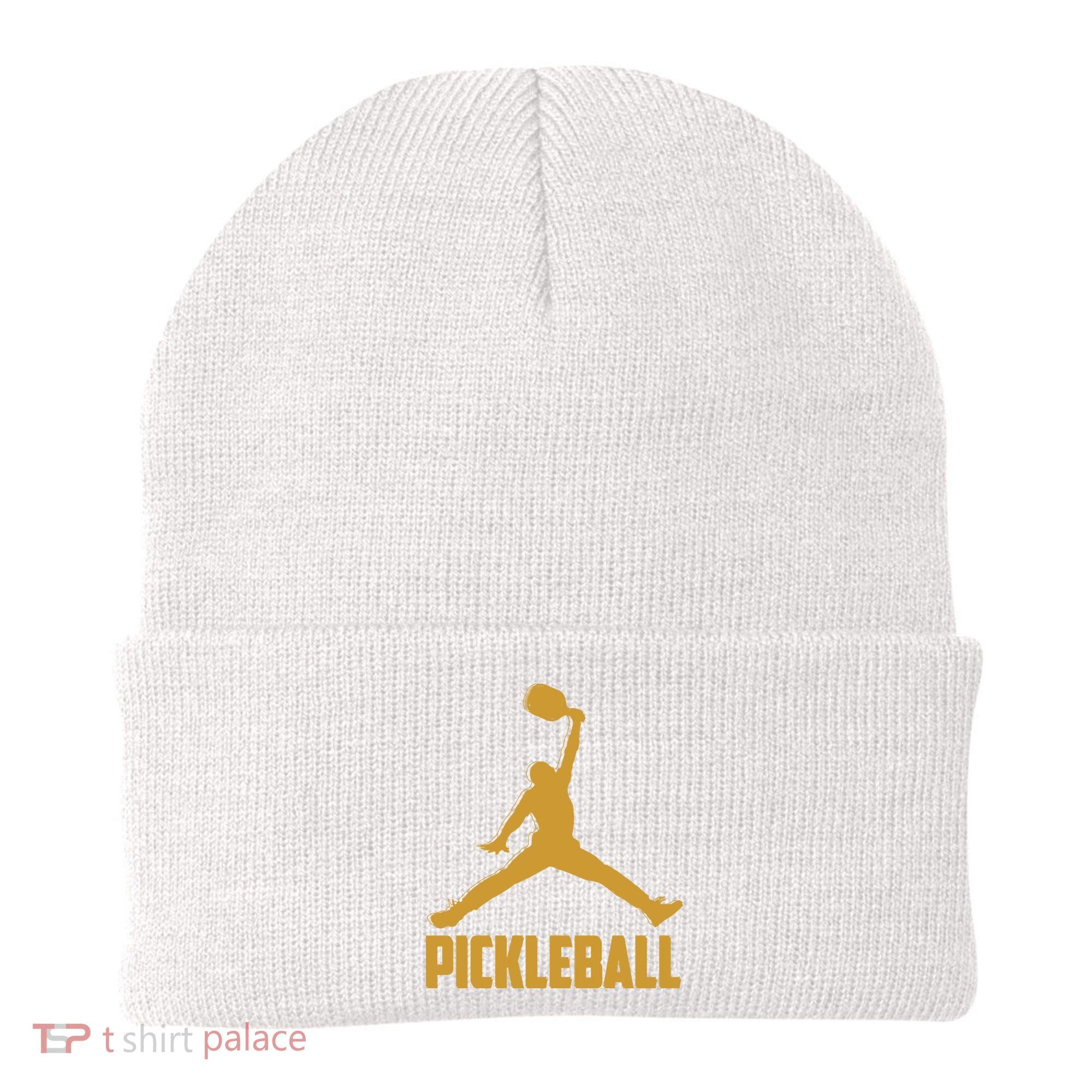 Gold Pickleball Sports Logo Beanie