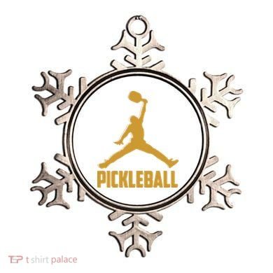 Gold Pickleball Sports Logo Ornament