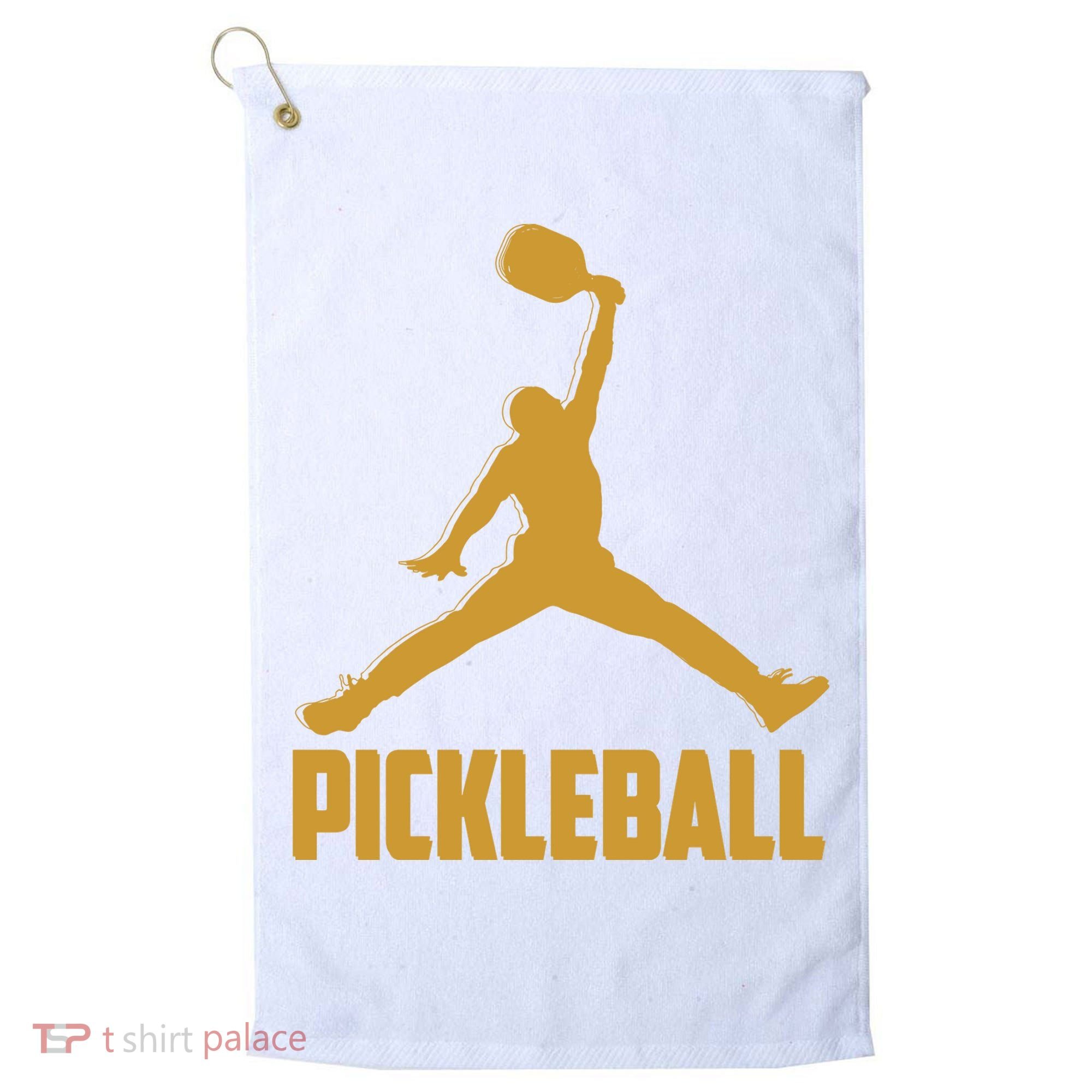 Gold Pickleball Sports Logo Golf Towel