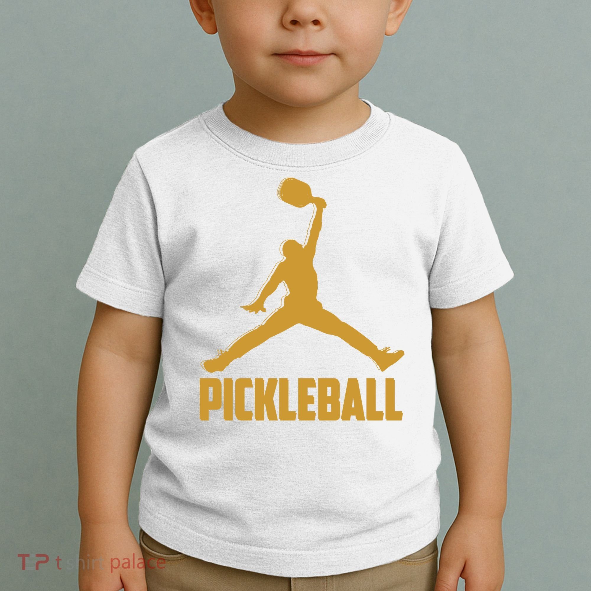 Gold Pickleball Sports Logo Toddler T-Shirt