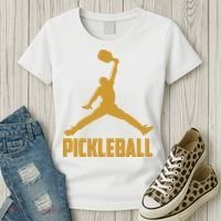 Gold Pickleball Sports Logo Women's T-Shirt thumb 3