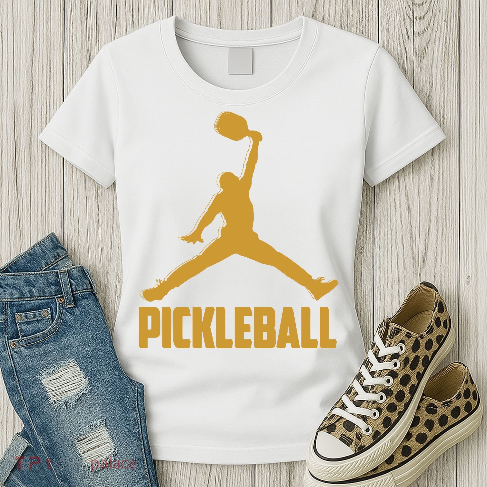 Gold Pickleball Sports Logo Women's T-Shirt