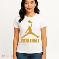 Gold Pickleball Sports Logo Women's T-Shirt thumb 4