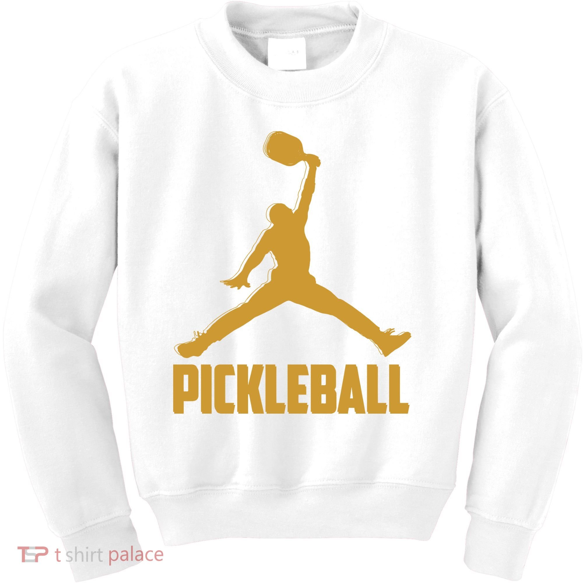 Gold Pickleball Sports Logo Kids Sweatshirt