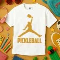 Gold Pickleball Sports Logo Kids T-Shirt thumb 3