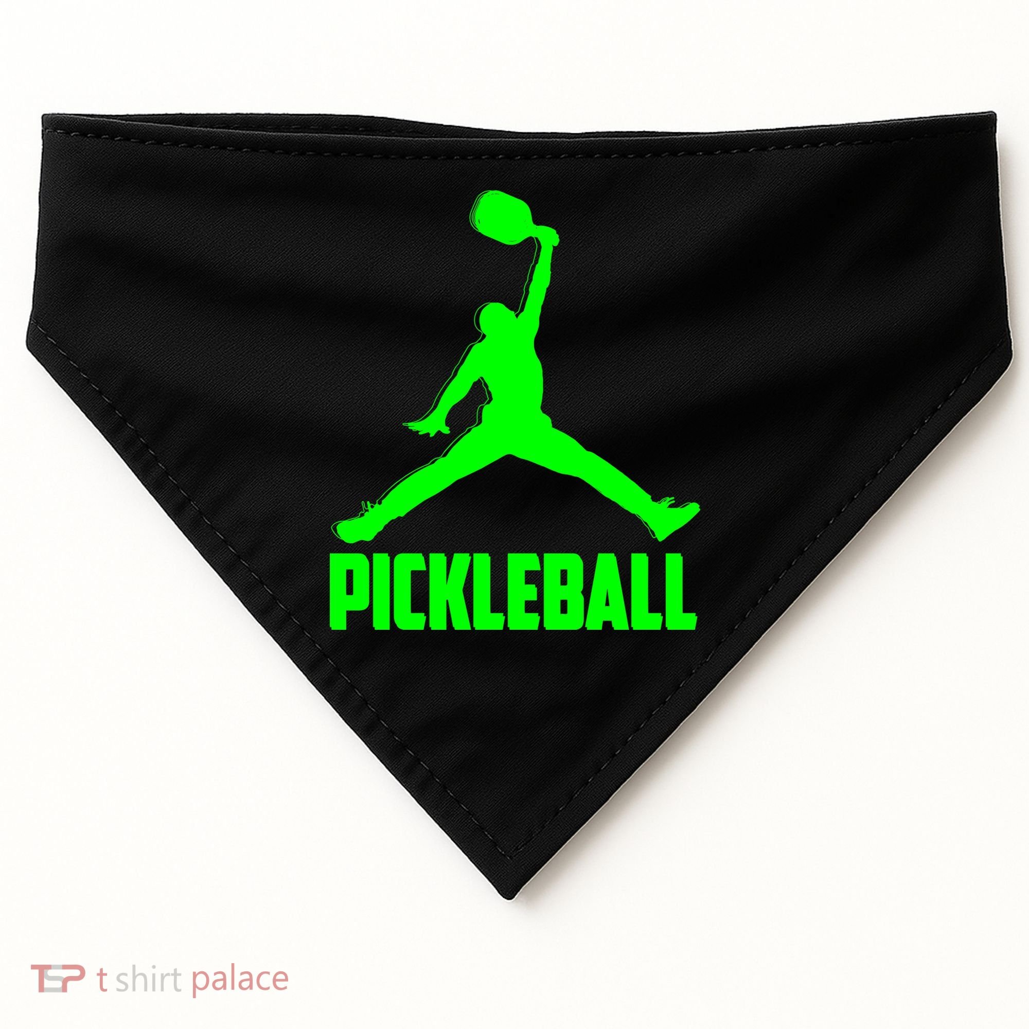 Green Pickleball Sports Logo USA-Made Doggie Bandana