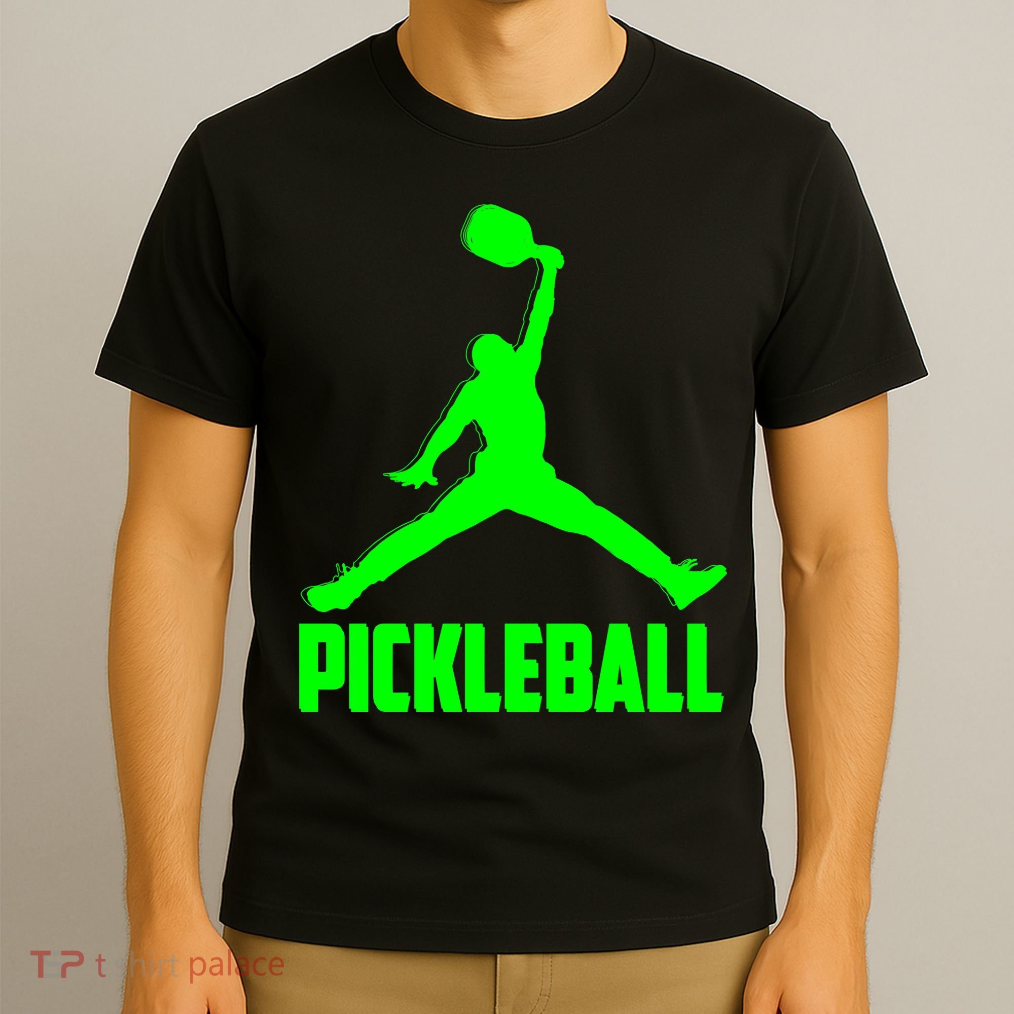 Green Pickleball Sports Logo T-Shirt
