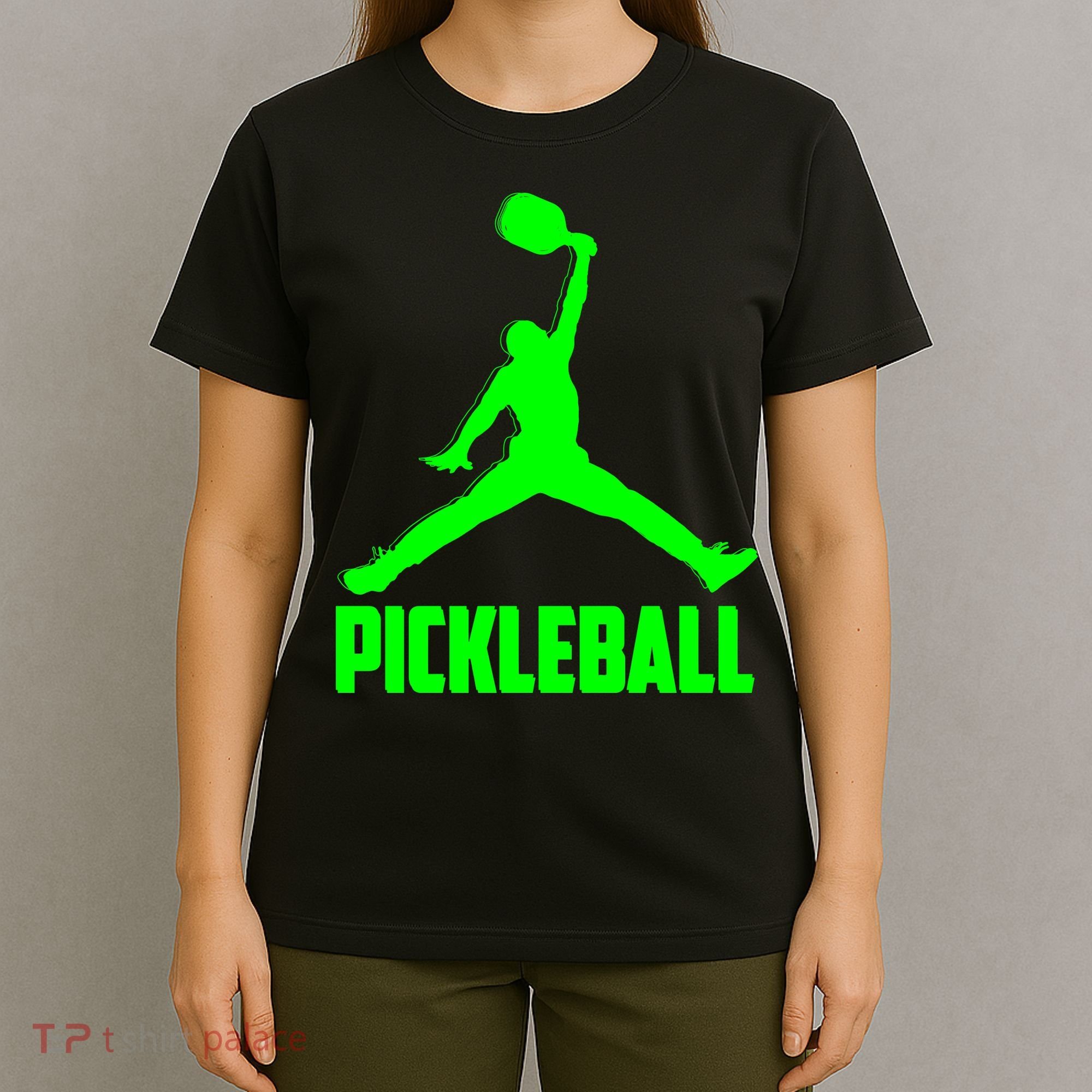 Green Pickleball Sports Logo T-Shirt