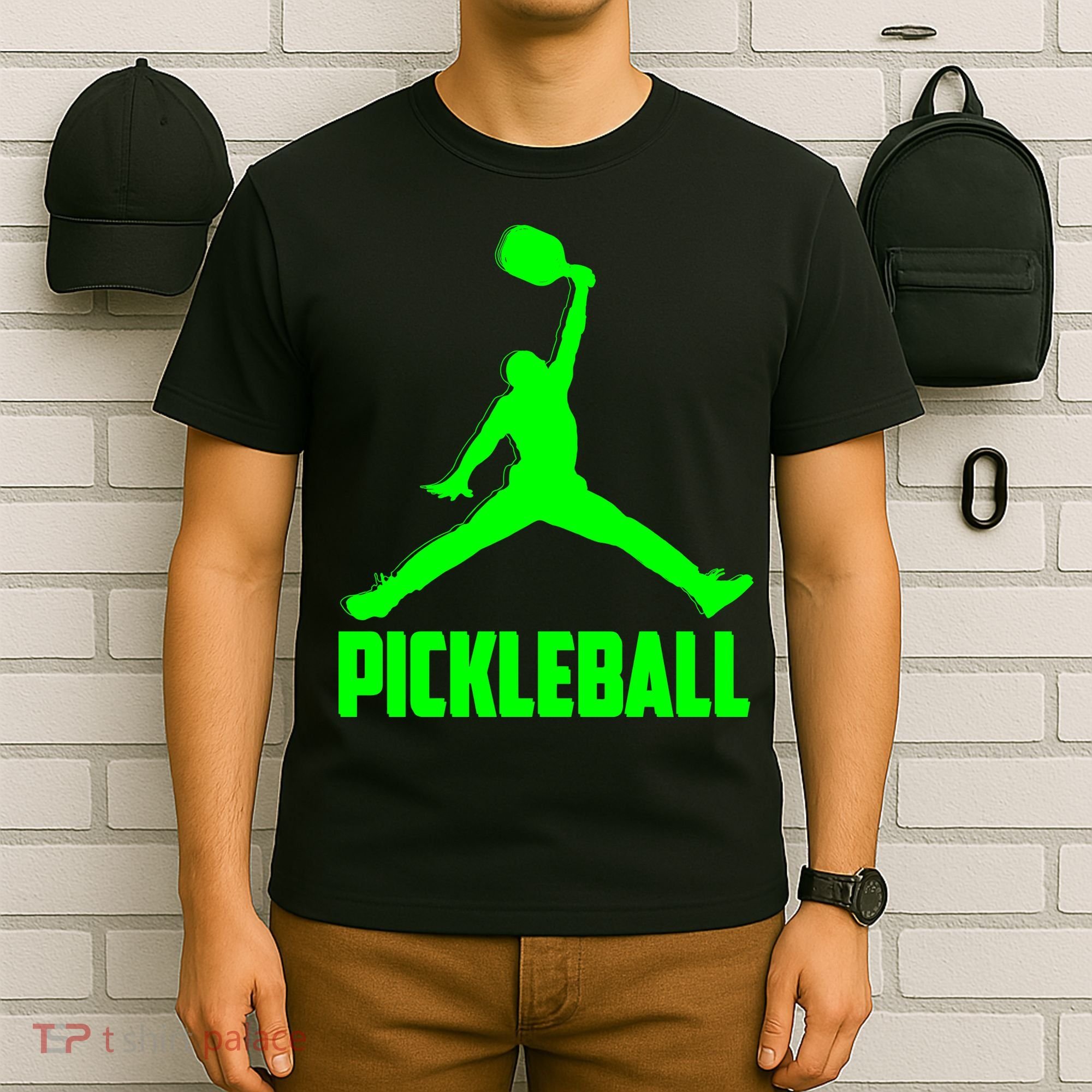 Green Pickleball Sports Logo T-Shirt