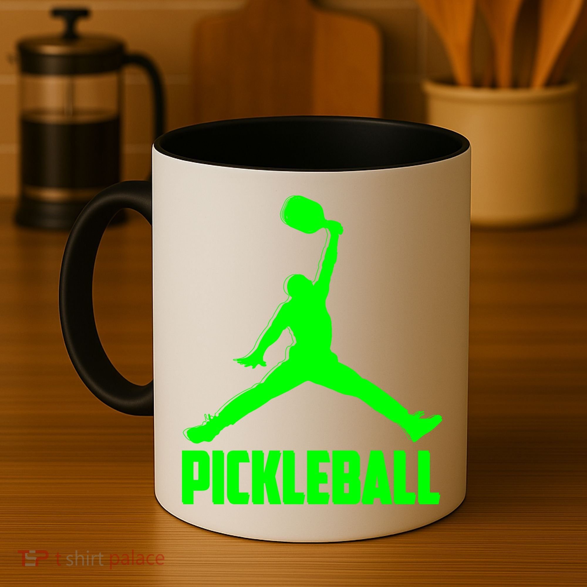 Green Pickleball Sports Logo Coffee Mug
