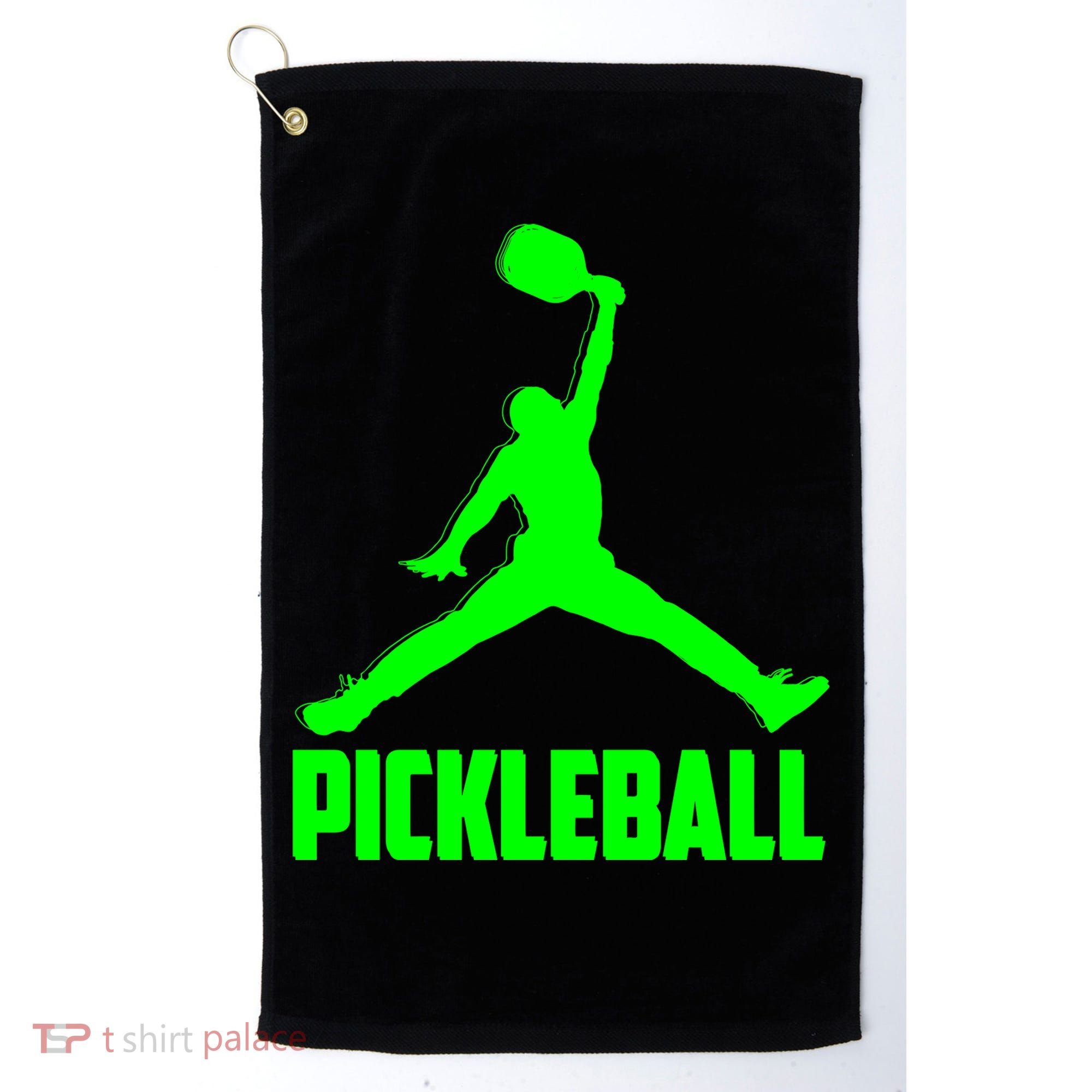 Green Pickleball Sports Logo Golf Towel