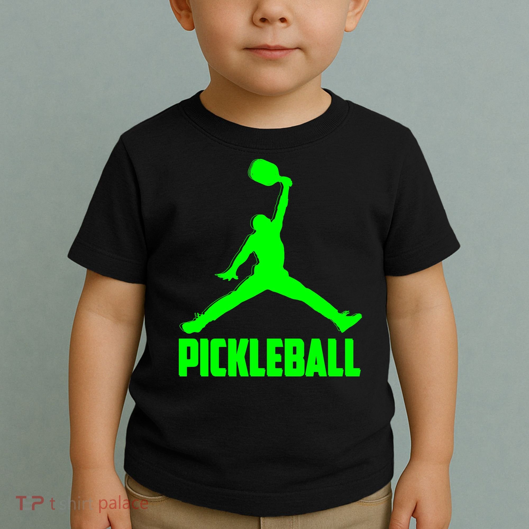 Green Pickleball Sports Logo Toddler T-Shirt