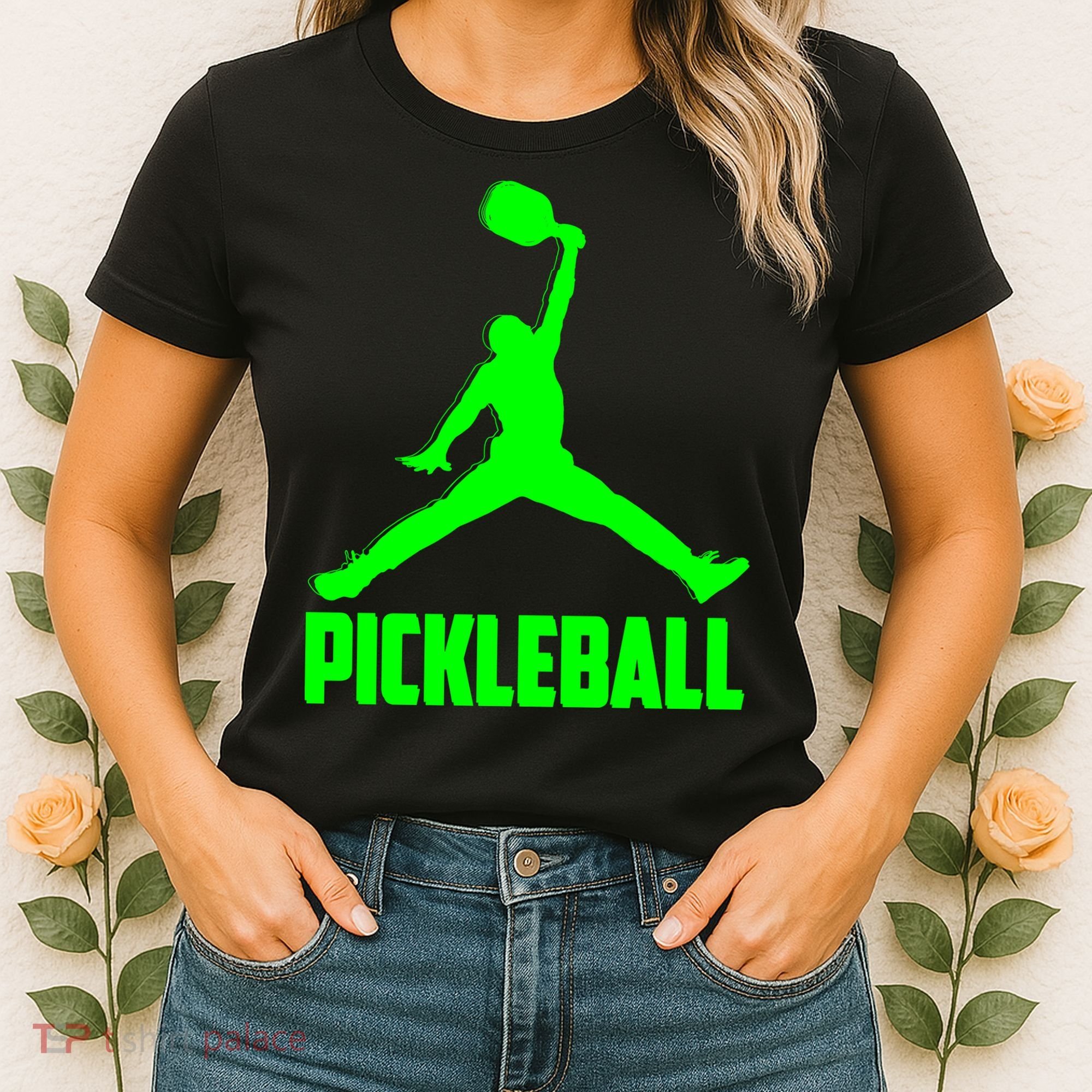 Green Pickleball Sports Logo Women's T-Shirt