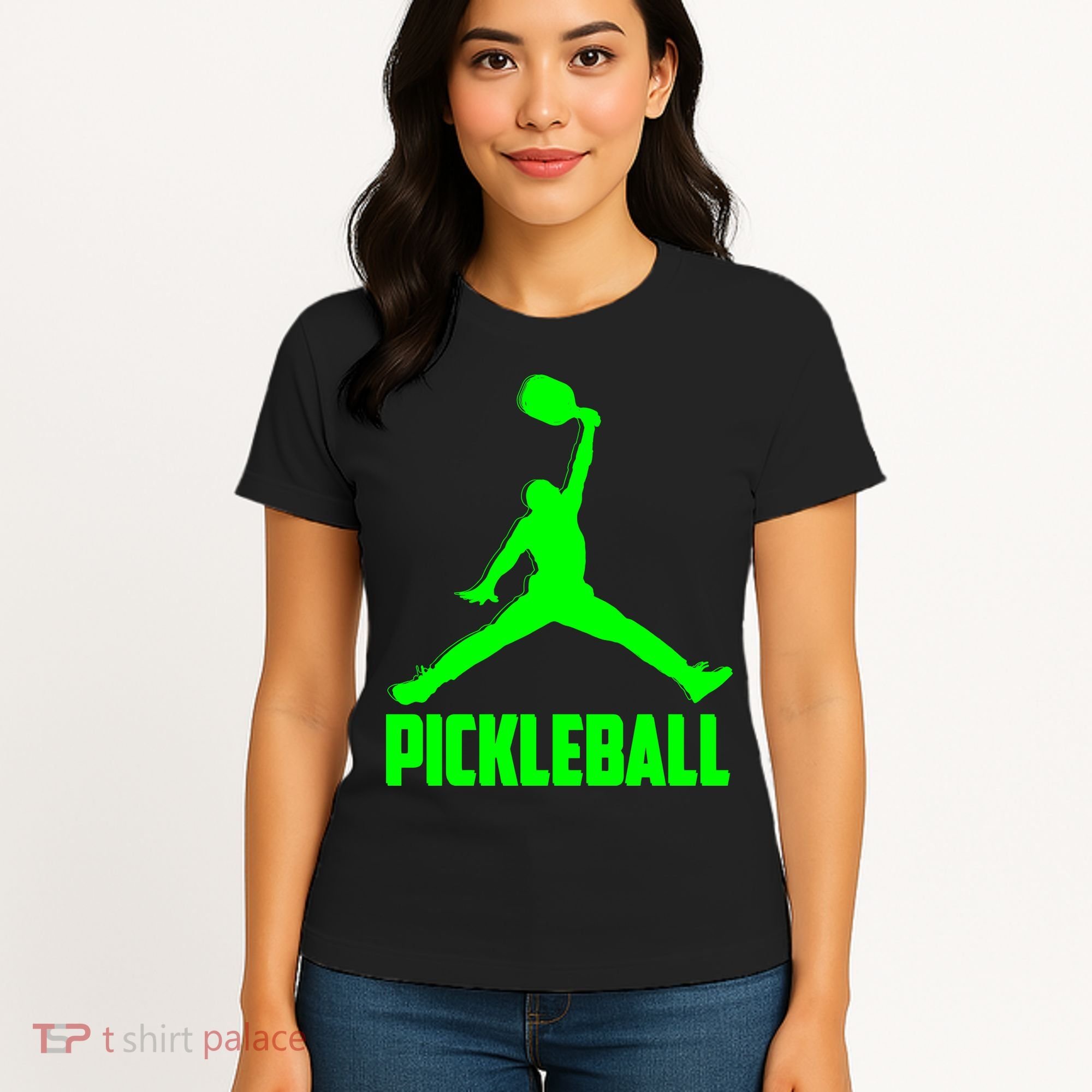Green Pickleball Sports Logo Women's T-Shirt