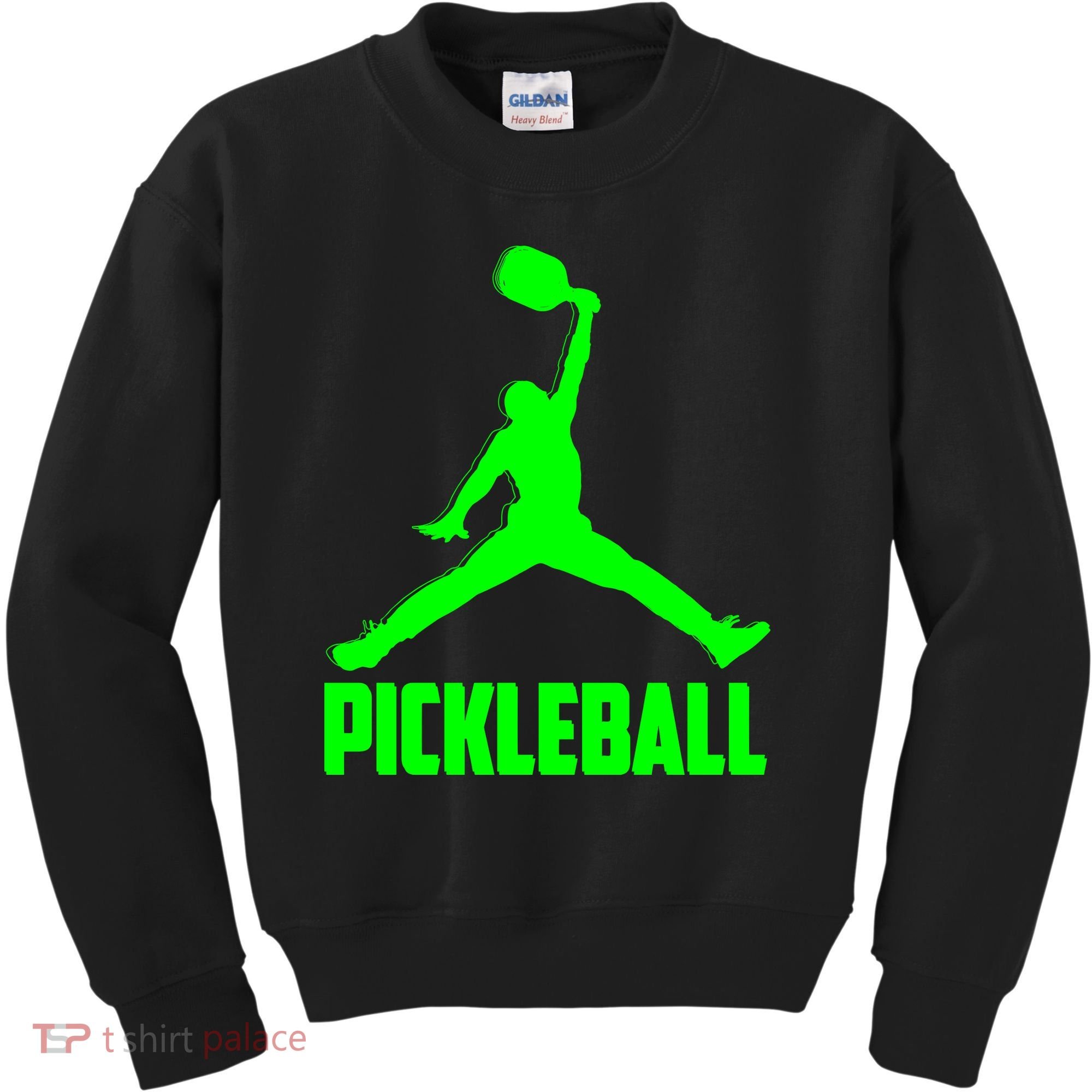 Green Pickleball Sports Logo Kids Sweatshirt