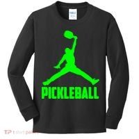 Green Pickleball Sports Logo Kids Long Sleeve Shirt thumb 0