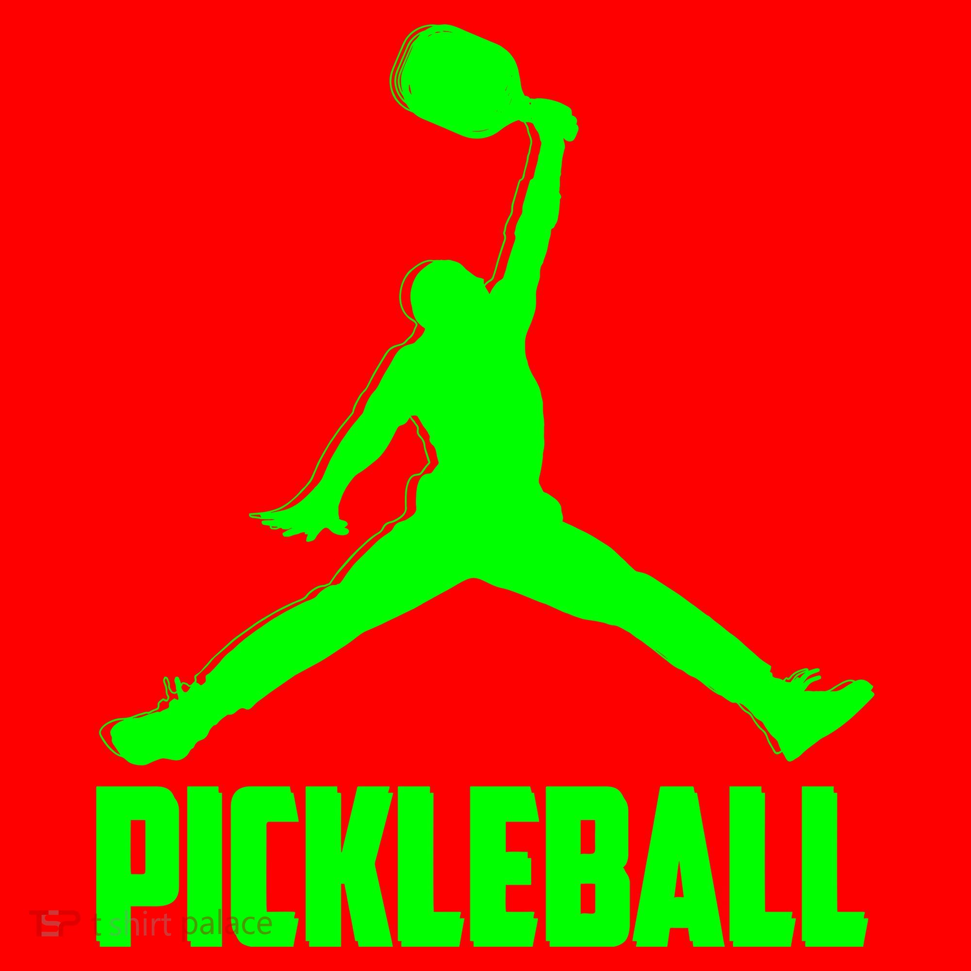 Green Pickleball Sports Logo Santa Hat