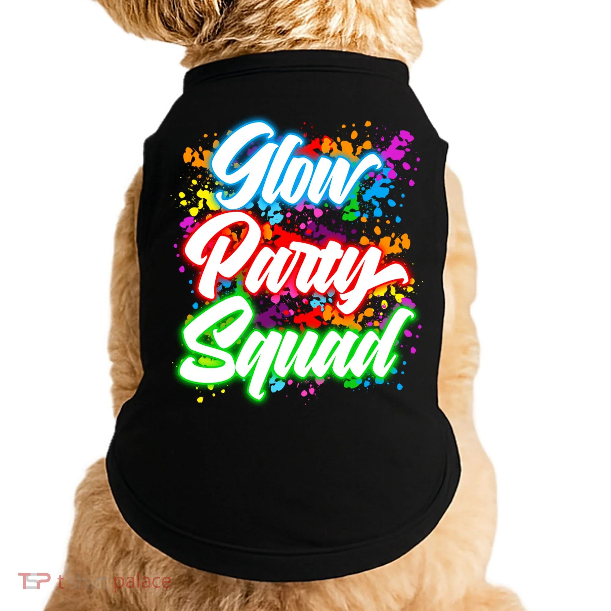 Glow Party Squad Neon Doggie Tank