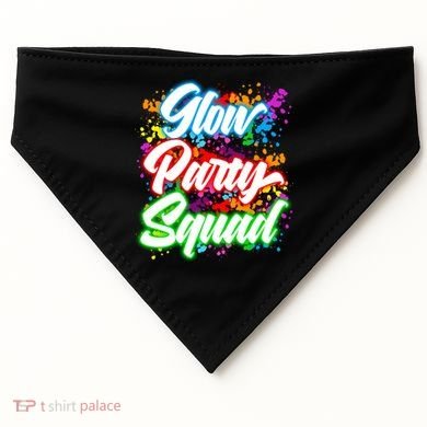 Glow Party Squad Neon USA-Made Doggie Bandana