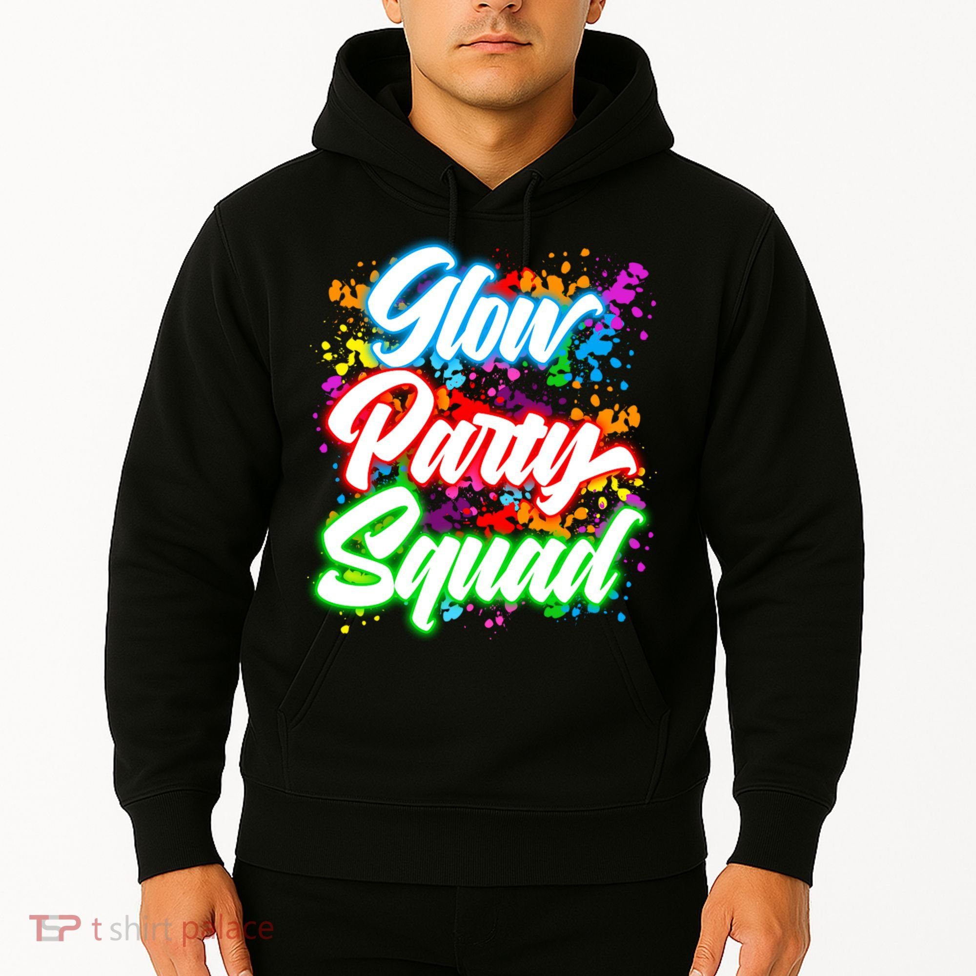 Glow Party Squad Neon Hoodie