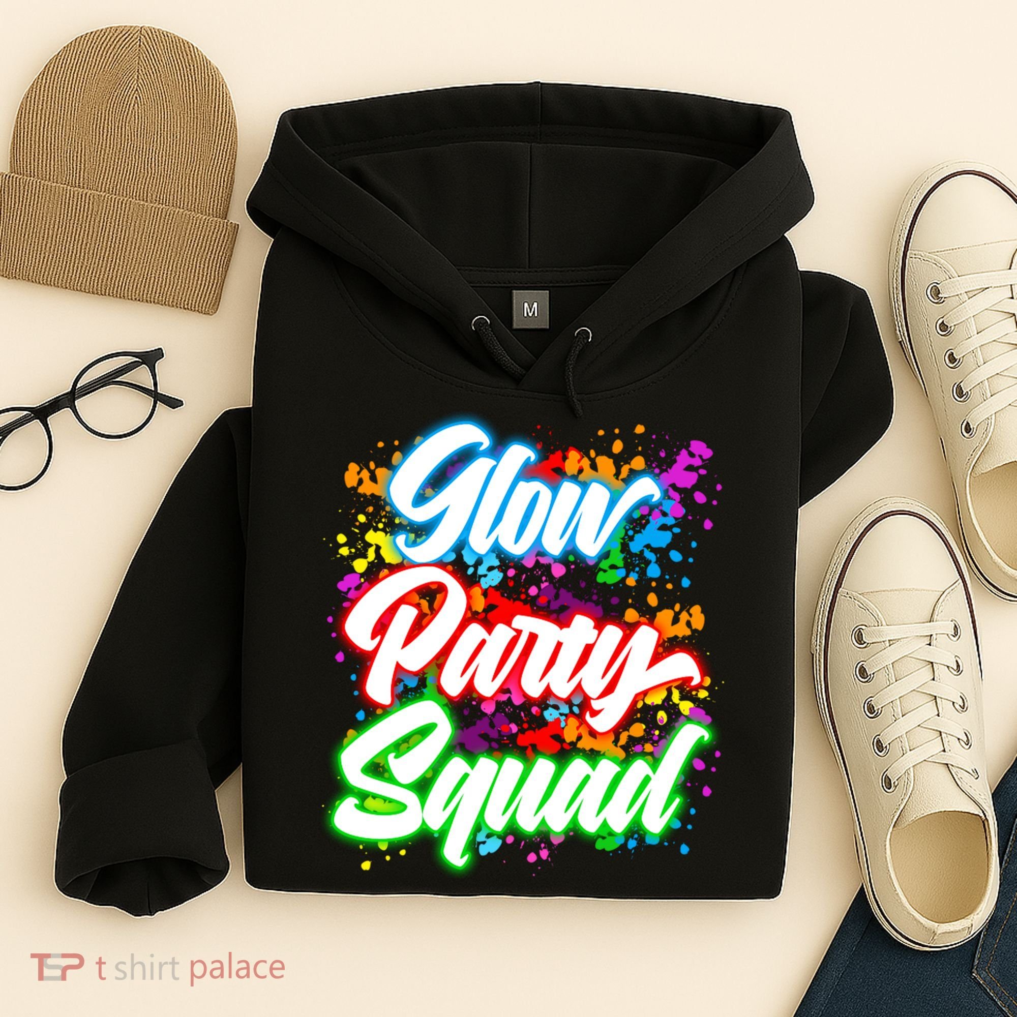 Glow Party Squad Neon Hoodie