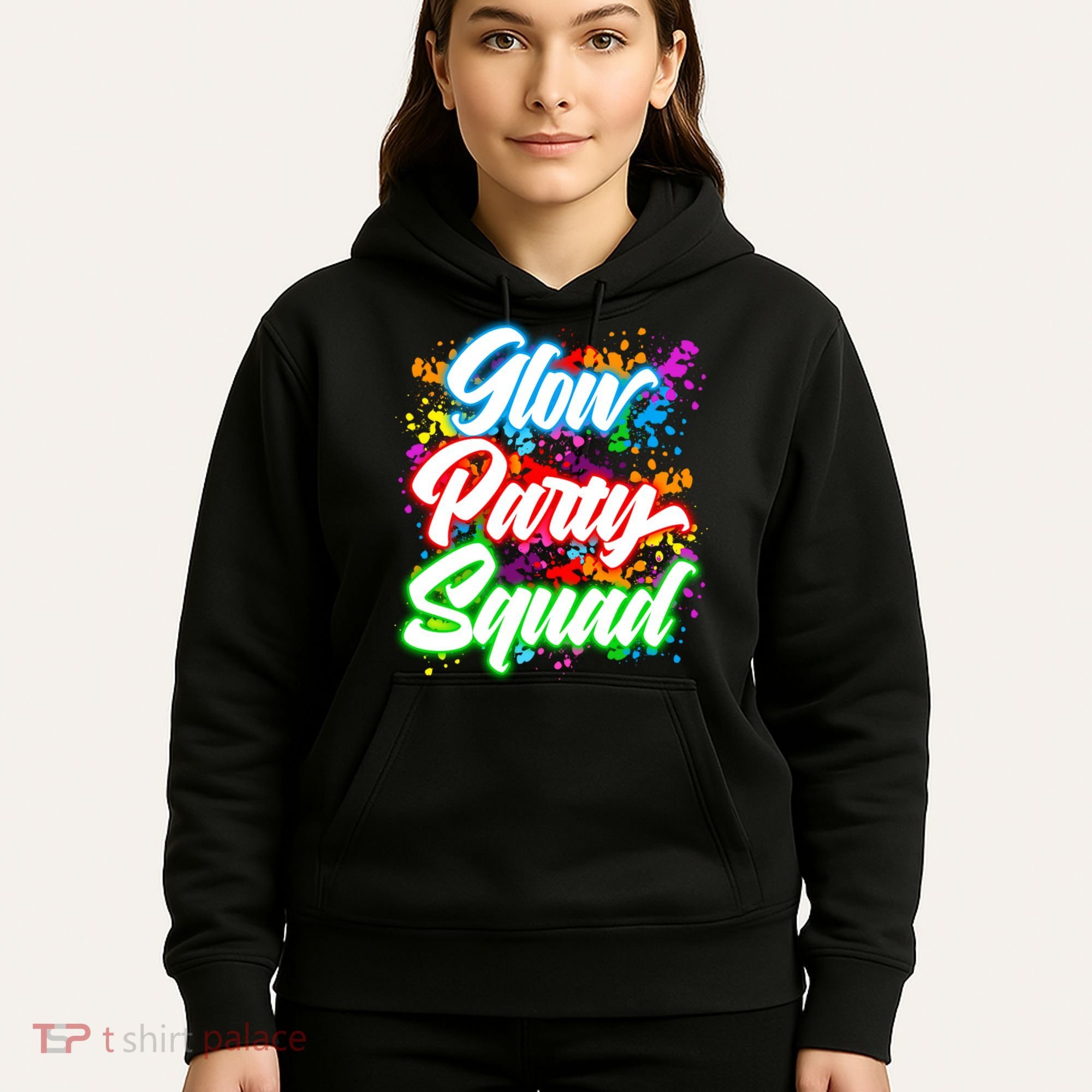 Glow Party Squad Neon Hoodie