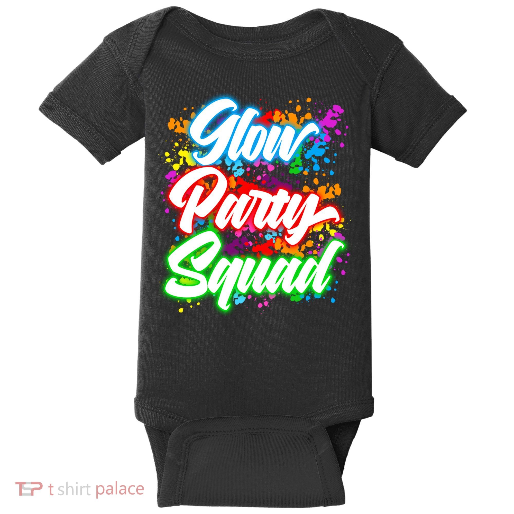 Glow Party Squad Neon Baby Bodysuit