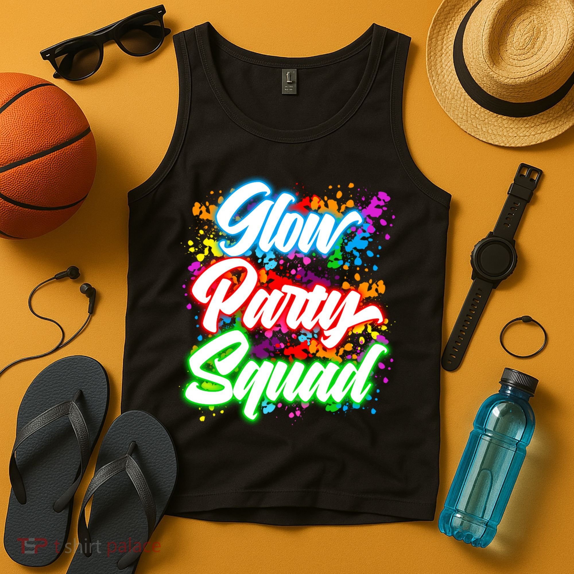Glow Party Squad Neon Tank Top