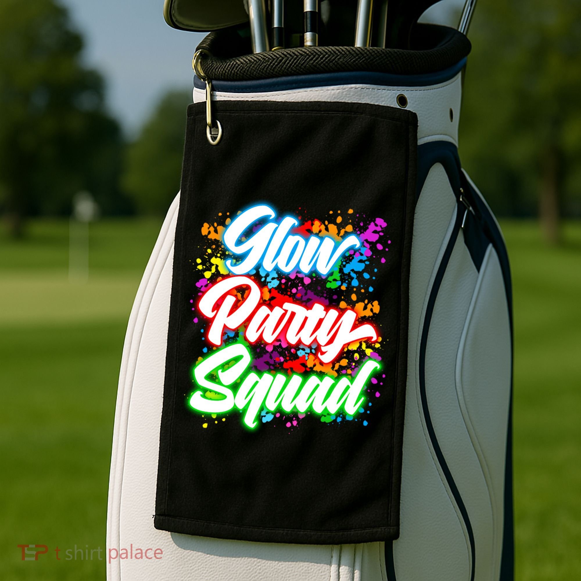 Glow Party Squad Neon Golf Towel