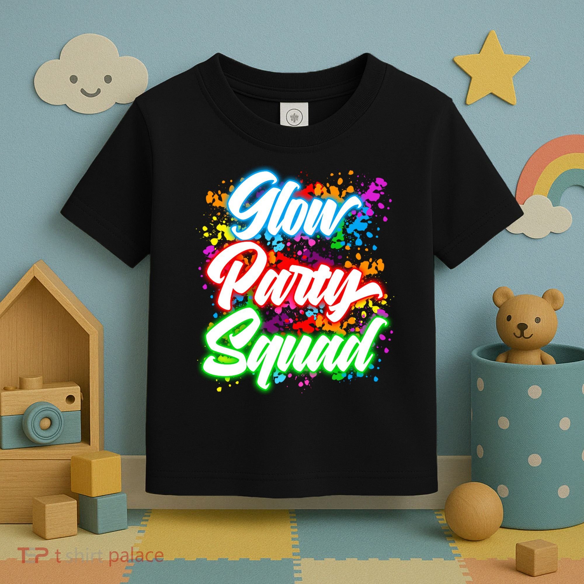 Glow Party Squad Neon Toddler T-Shirt